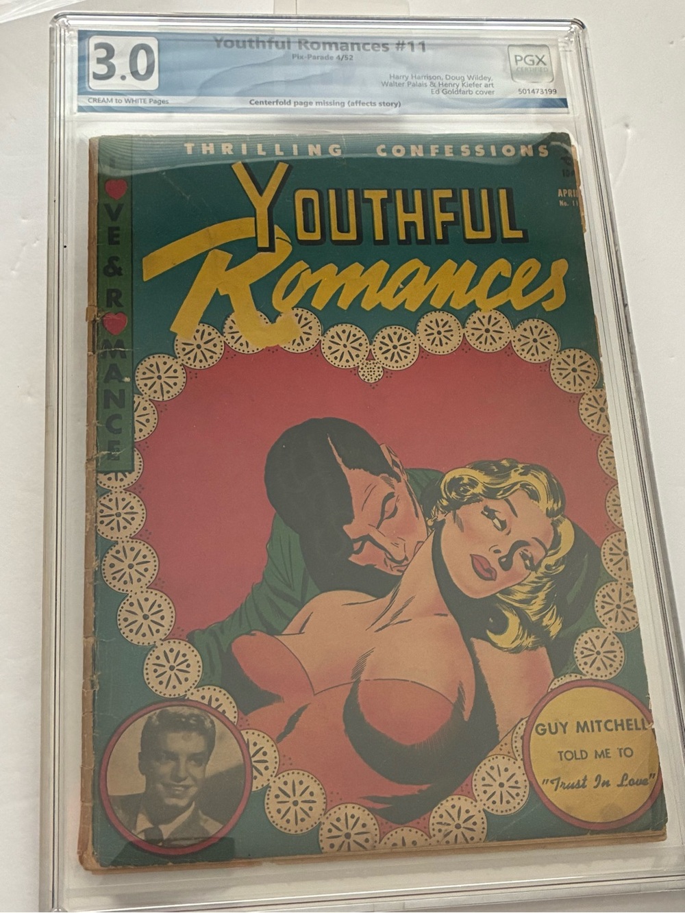 Youthful Romances #11 PGX 3.0 Apparent 1952 Golden Age Romance RARE missing CF